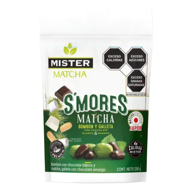 Smores Bombon Galleta Chocolate Blanco Matcha Mister 250 G