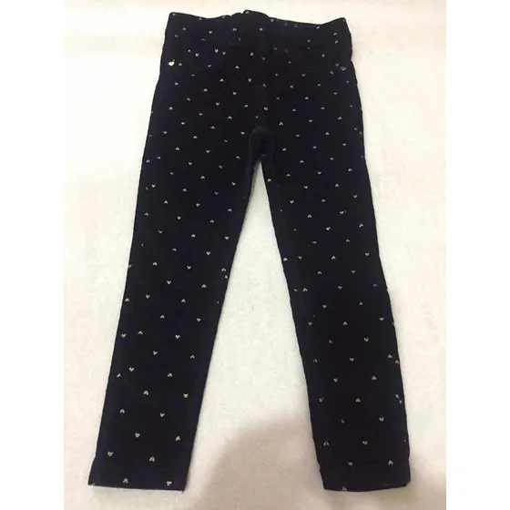 Pantalón Strech Para Niñas En Pana Azul Oscuro De 3-4 Años