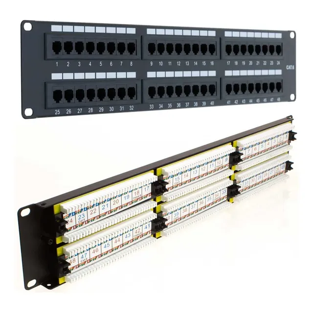 Panel De Parcheo 48 Puertos Cat6 Utp Para