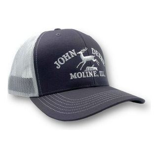 Gorra John Deere Trucker Gris Con Malla Blanca Gorra John Deere Trucker Gris Con Malla Blanca