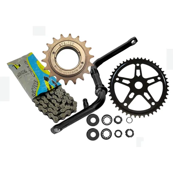 Kit Relação Bike Antiga Monark Catraca 16d + Corrente Coroa