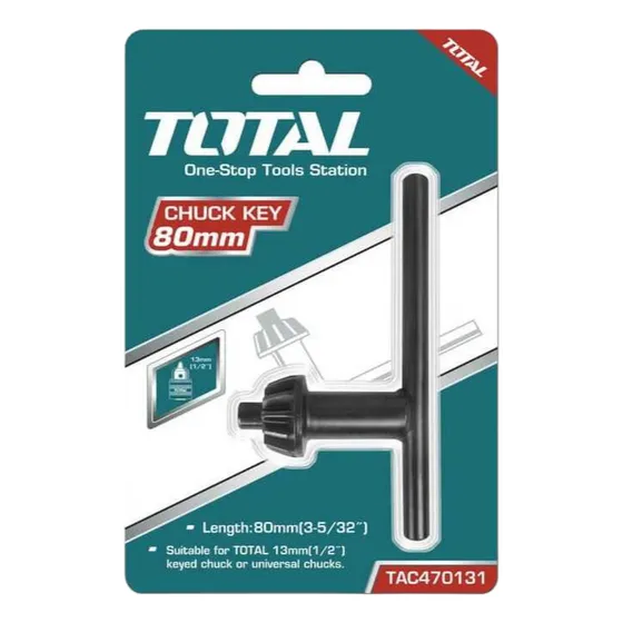 Llave Para Mandril 1/2 80mm Marca Total 
