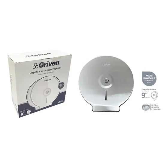 Dispensador De Papel Higienico 9 Pulgadas Griven