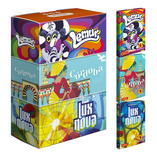 Kit 3 Jogos Micro Box 03 Papergames Lemur, Córdoba, Lux Nova Kit 3 Jogos Micro Box 03 Papergames Lemur, Córdoba, Lux Nova
