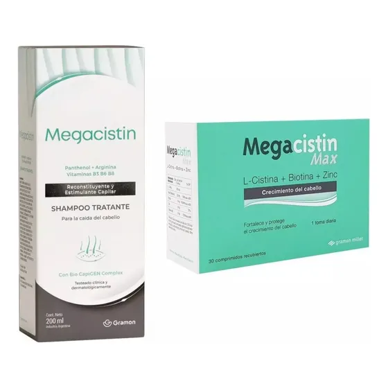 Combo Megacistin Max + Megacistin  Shampoo 200ml