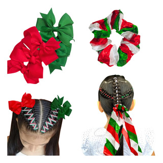 Kit De Scrunchies Moños Liston Cabello Escolar Niña Patrios Kit De Scrunchies Moños Liston Cabello Escolar Niña Patrios