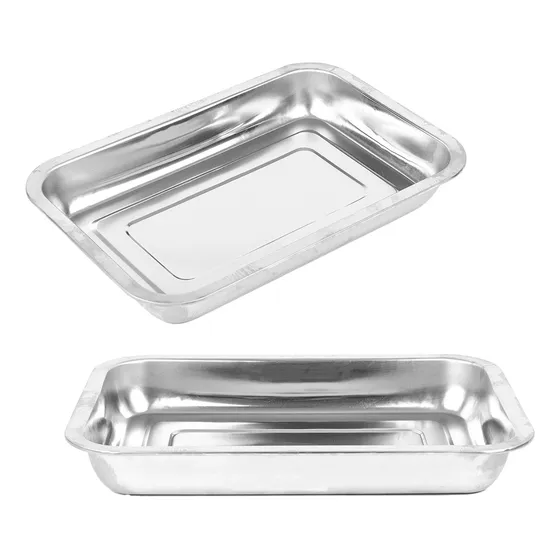 Fuentón Bandeja Asadera 31x21x4cm Acero Inox Gastronomía