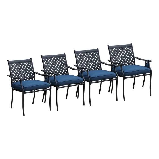 Lokatse Home. Juego De 4 Sillas Para Comedor De Hierro Forja