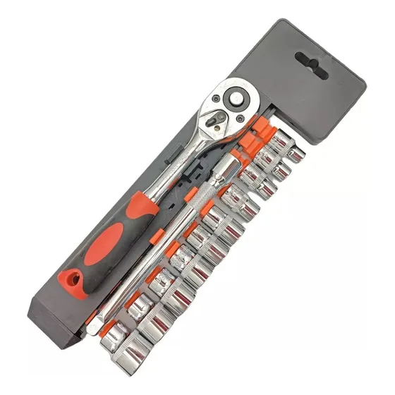Juego De Dados Milimétricos 12 Piezas Con Ratchet 1/4