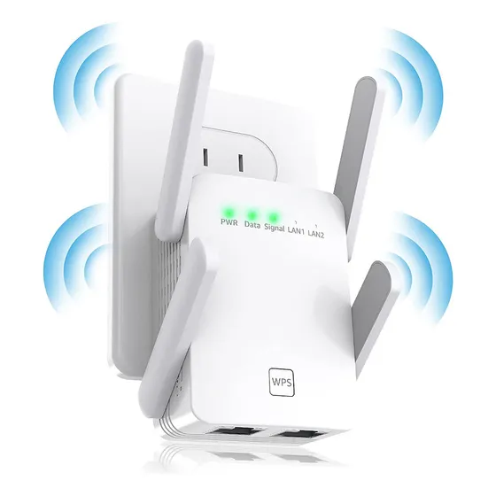 Repetidor De Wifi Para Oficina Y Hogar Amplificador De Señal Wifi Extensor De Señal De 300 Mbps Amplia Cobertura Fácil Instalación Compatible Con Todos Los Dispositivos Blanco Wesapor Zjq300