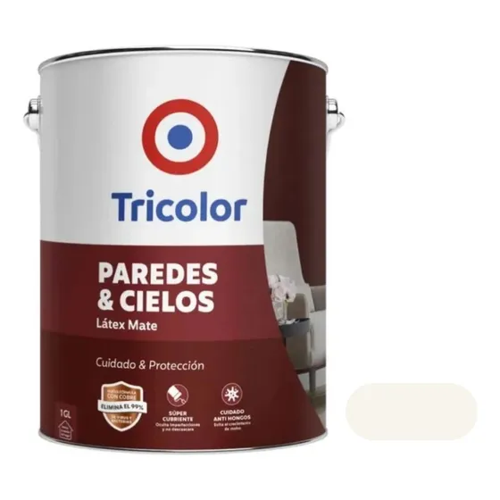 Látex Mate Paredes Y Cielos 1gln Blanco Algodón Tricolor