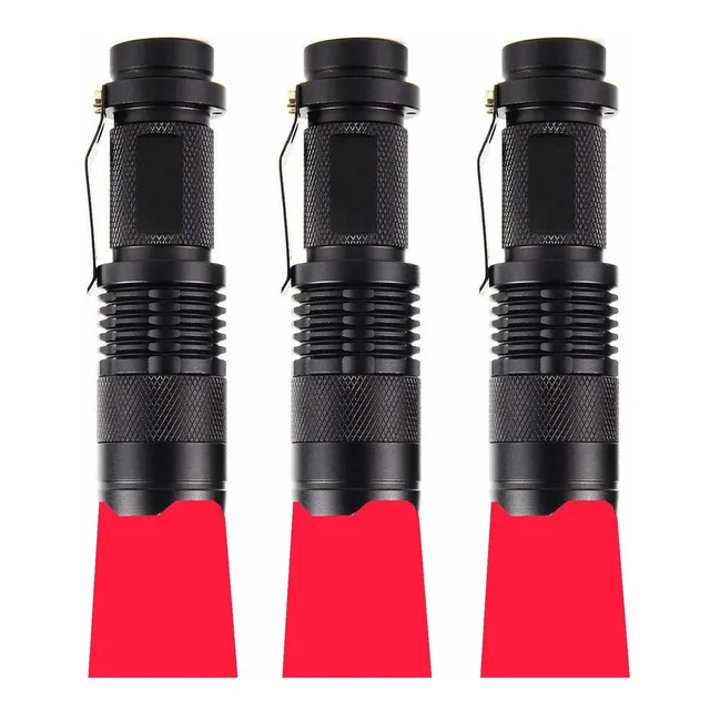 Wayllshine 3 Linterna Luz Roja Modo Unico 1 Led Rojo Para