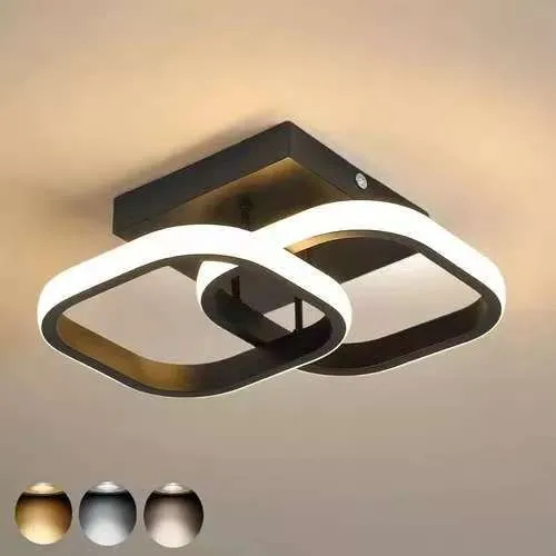 Luminária De Led Plafon Sobrepor Moderna Para Quarto 3 Em 1