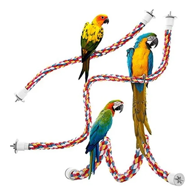 Jusney Bird Perchas De Cuerdaparrot Toys 33 Pulgadas Cuerda
