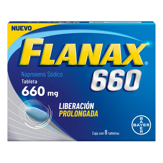 Flanax 660 Tableta 660 Mg, 8 Tabletas