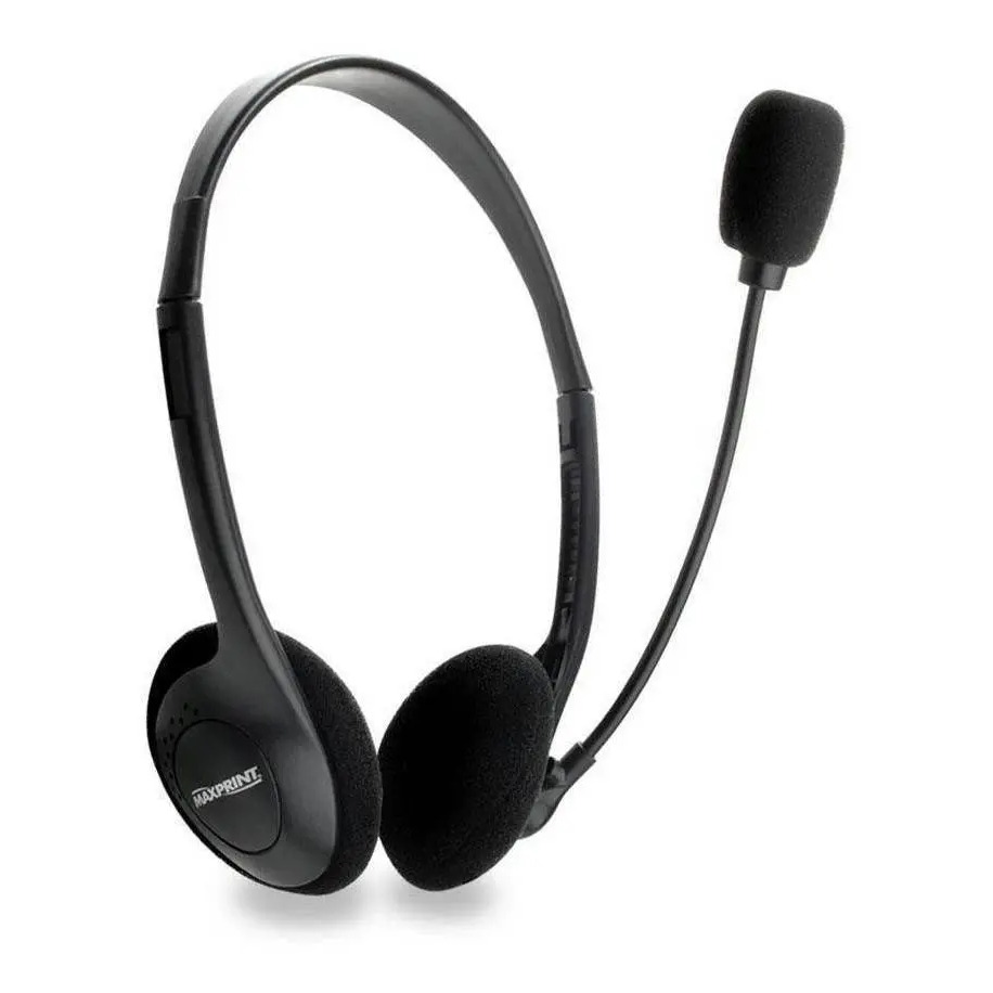 Fone De Ouvido Com Microfone Maxprint 60231-4 Cor Preto Luz Não Posui Fone De Ouvido Com Microfone Maxprint 60231-4 Cor Preto Luz Não Posui