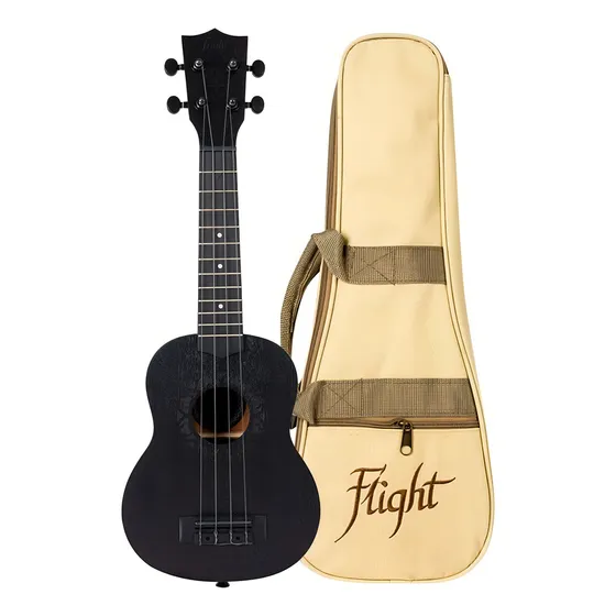 Ukulele acústico soprano Flight Natural NUS310 BLACKBIRD negro