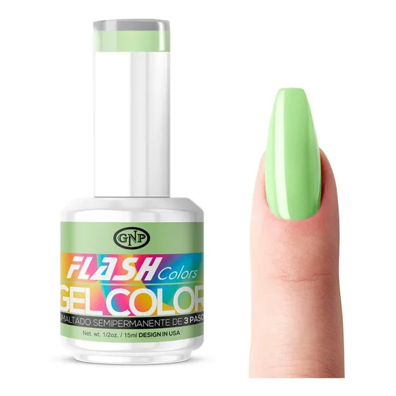 Esmaltes Semipermanentes Gnp 15ml Vegano, 21 Free, Hema Free Color 429 Mint Ice Cream