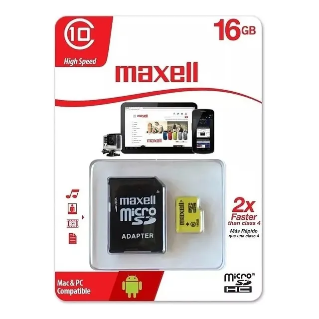Memoria Micro Sd 16gb Para Celulares Tablet Camaras Clase 10