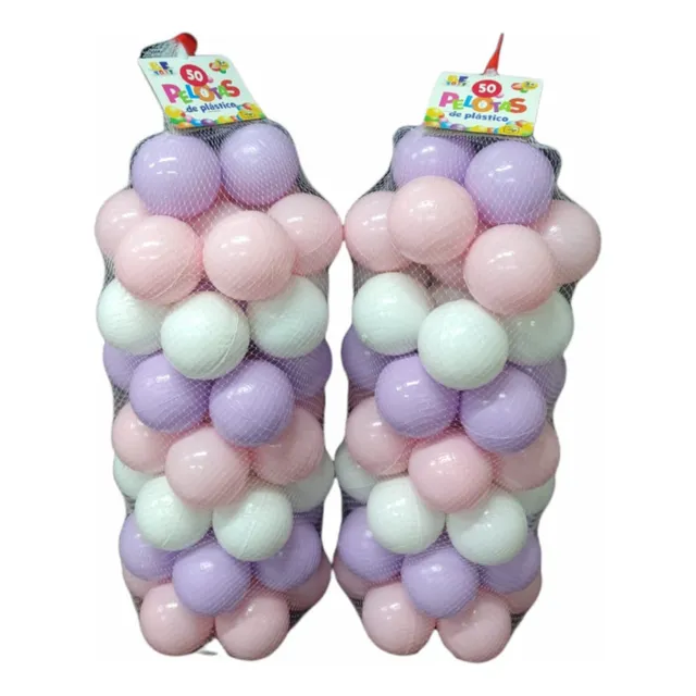 Bf Toys Malla 100 Pelotas Rosa Pastel Para Alberca