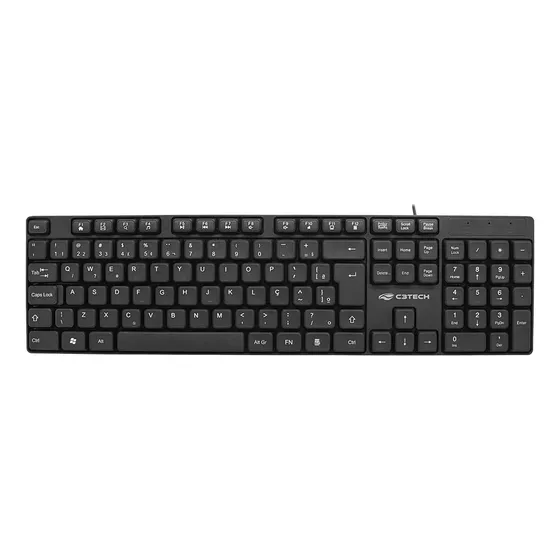 Teclado Usb Multimídia C3tech Kb-m10bk Preto