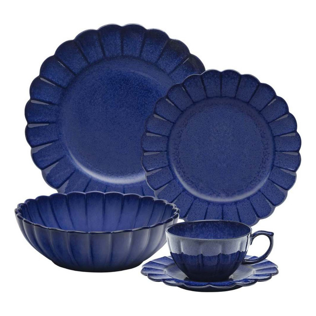 Aparelho De Jantar E Chá 20 Peças Flora Amor-perfeito Oxford Aparelho De Jantar E Chá 20 Peças Flora Amor-perfeito Oxford
