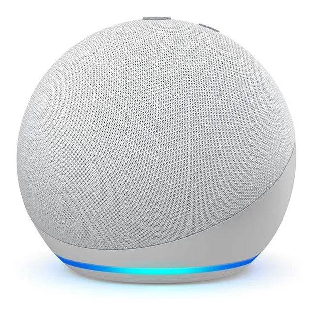 Amazon Echo Dot 4th Gen con asistente virtual Alexa color glacier white