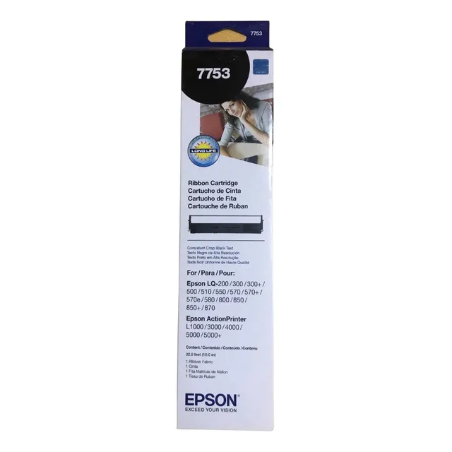 Cinta Epson 7753  Para Lq-200/300/500/800/870 Kit 3pzs