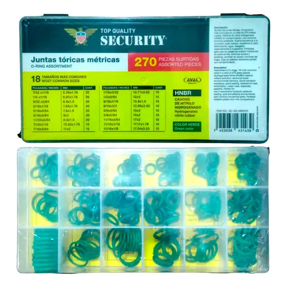 Caja 270 Orings Aire Acondicionado Mecanica Soporta Gasolina