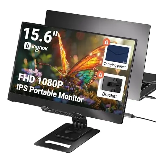 Monitor Portátil, Ultradelgado De 15.6 Pulgadas Fhd Ips, Ext