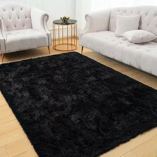 Tapete Sala Quarto 1,00x1,50 Shaggy Luxuoso Peludo Fofinho Preto Casa Laura Enxovais Tapete Sala Quarto 1,00x1,50 Shaggy Luxuoso Peludo Fofinho Preto Casa Laura Enxovais