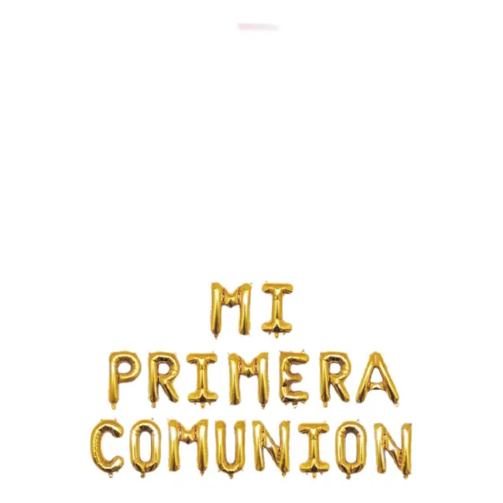 Letrero Globo Mi Primera Comunion Dorado Comunion