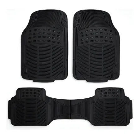Jogo Tapete Universal Carro Borracha Grossa Esportivo Tuning Preto