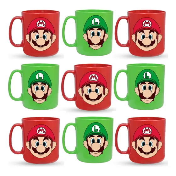 Lembrancinhas Mario Bross Caneca Mario E Luigi 10 Unidades