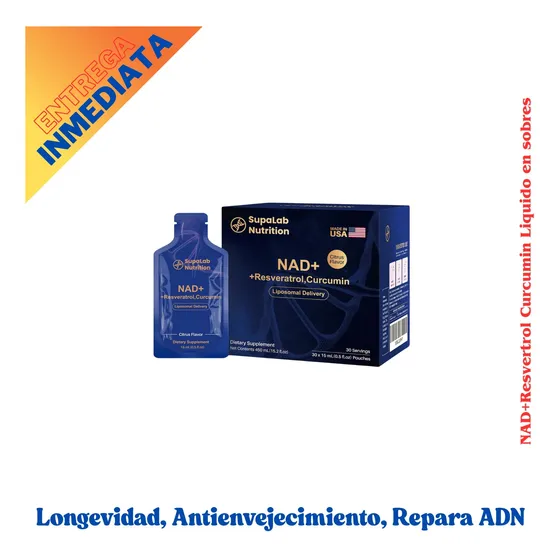Suplemento Liposomal Nad+ Con Resveratrol Antienvejecimiento