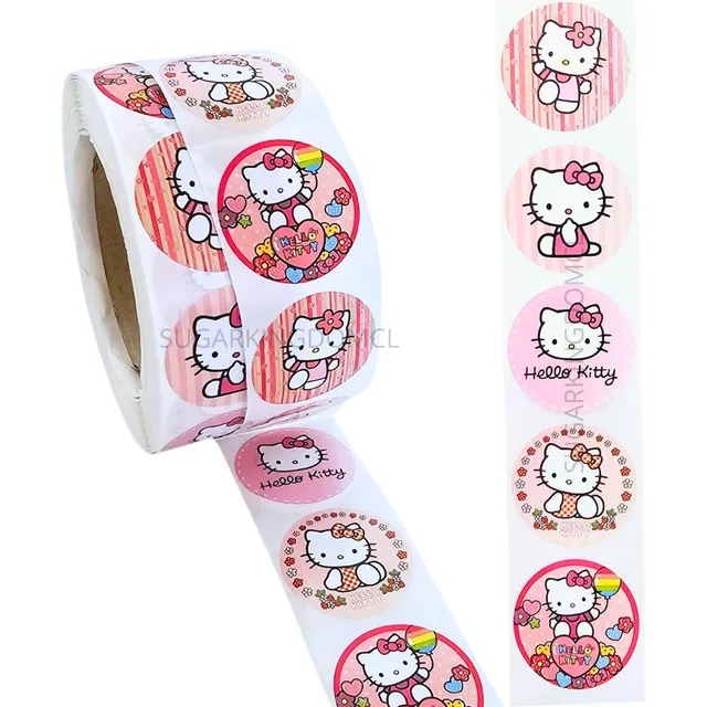 100 Etiquetas O Sticker Hello Kitty Alfajor Tortas