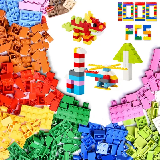 1000 Bloques De Construcción Clásicos A Granel Para Niños