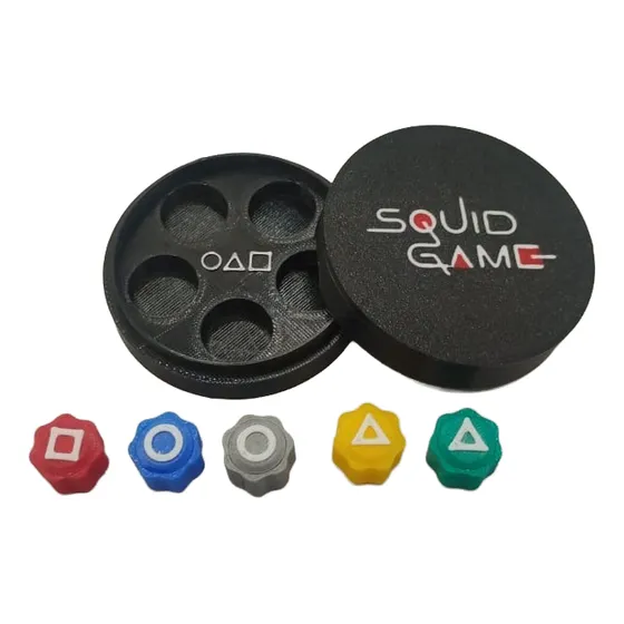Juego De Dados Gonggi De Juego Del Calamar  Estuche Circular