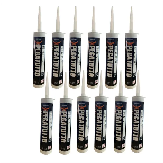 Adhesivo P/ Zocalos Madera, Eps, Pvc X 375gr Pack X 12 U.