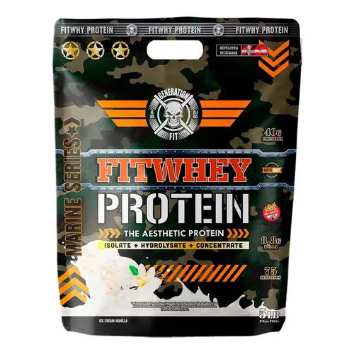 Proteina Generation Fit Fitwhey 5lbs Masa Muscular Fuerza Sabor Vainilla Ice Cream