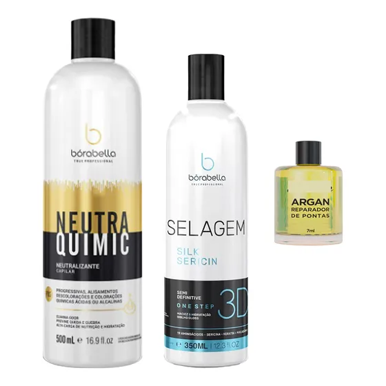 Borabella Neutralizante Capilar 500ml + Selagem 3d 350ml