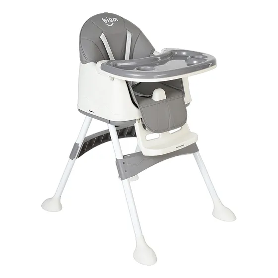 Silla Comedor Infantil 4 En 1 Aria Blanco Gris Bium