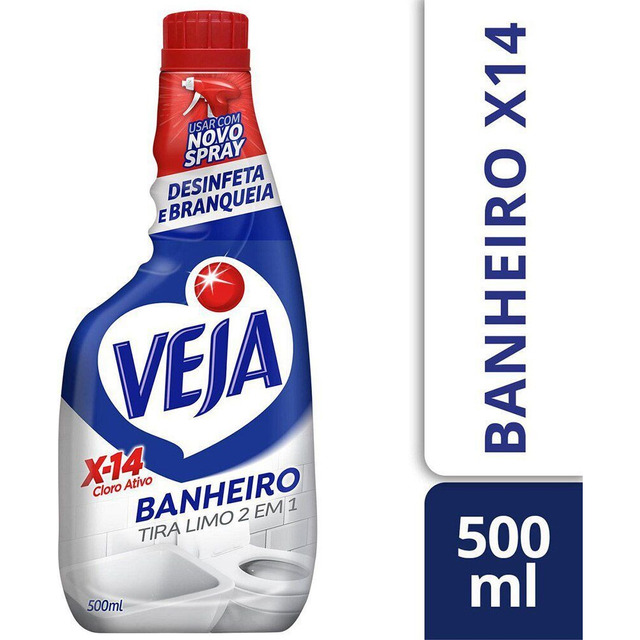 Spray Tira Limo Veja Banheiro X14 500ml Refil Spray Tira Limo Veja Banheiro X14 500ml Refil
