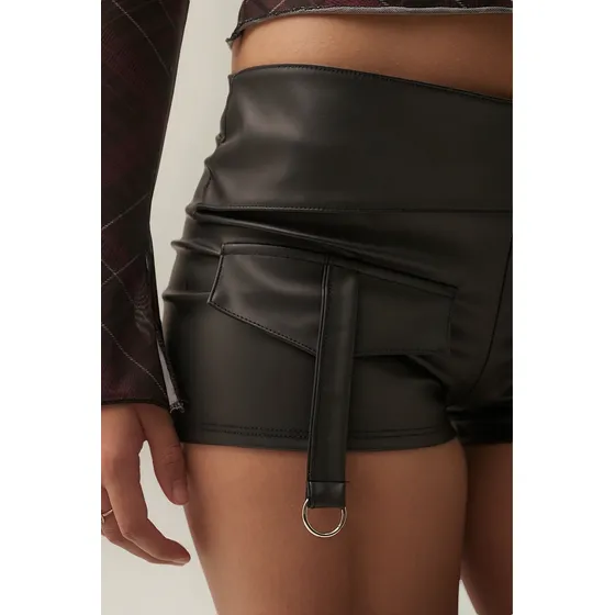 Short Micro Cuerina Crimson Mujer Naif