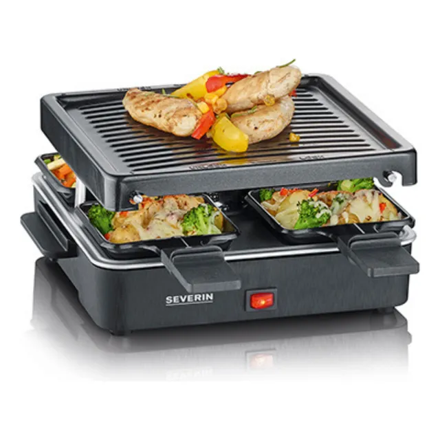 Mini Raclette Con Parrilla - Rg 2370 Color Negro