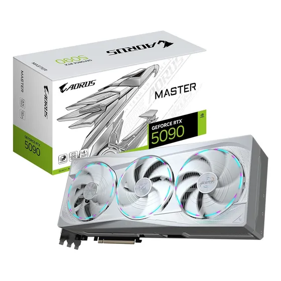 Placa De Vídeo Gigabyte Aorus Rtx 5090 Master Ice 32gb Gddr7