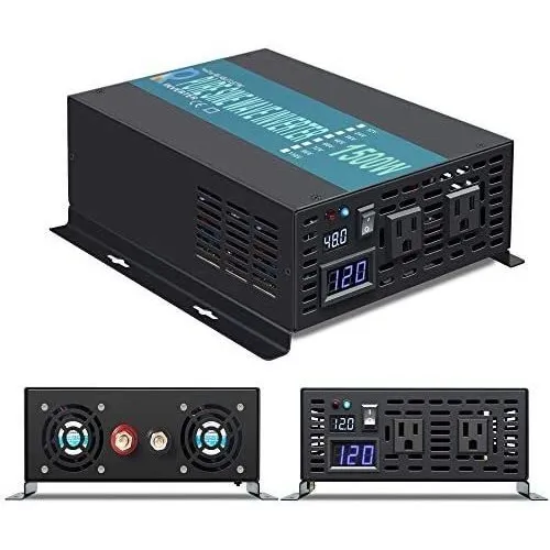 Inversor Wzrelb 1500 Watts 2 Ac 48 Voltios -negro