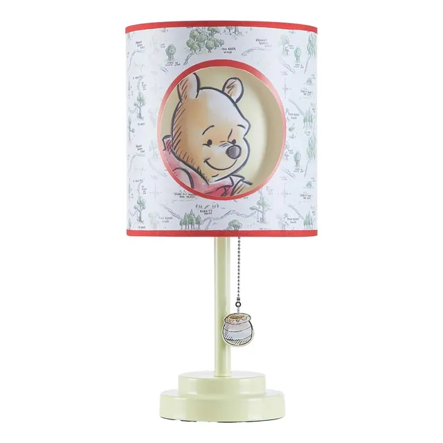 Lámpara De Mesa Winnie Pooh, Idea Nuova, 2 Capas, Sombra Dec