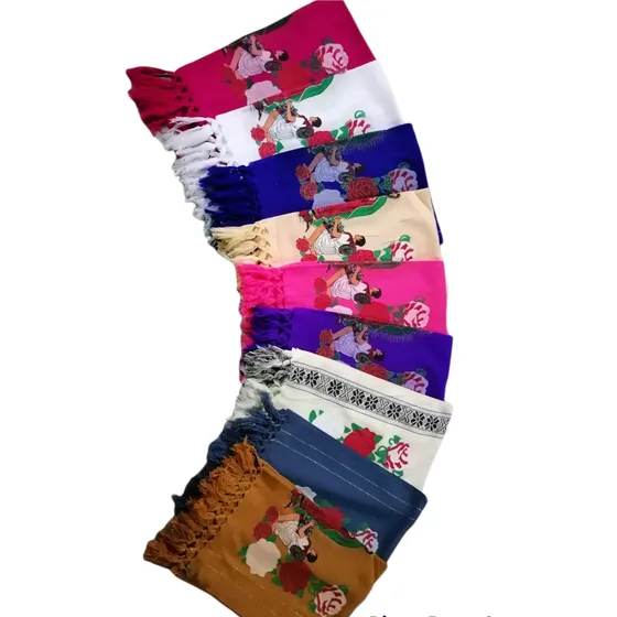 Rebozo Artesanal 100% Mexicano Set De 5 Piezas Con Envío
