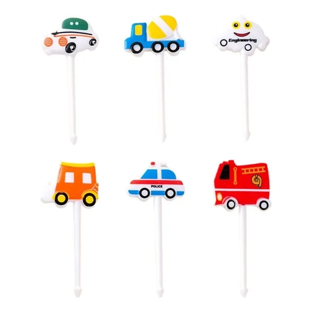 Pincho Palillo De Comida Carros X6 Úpale